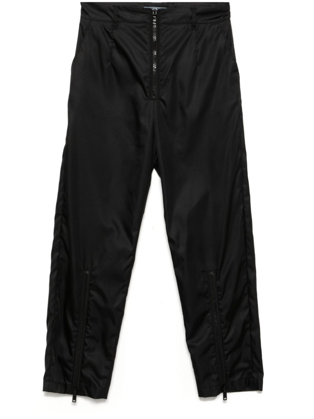 2000s zip fastening pants - Black