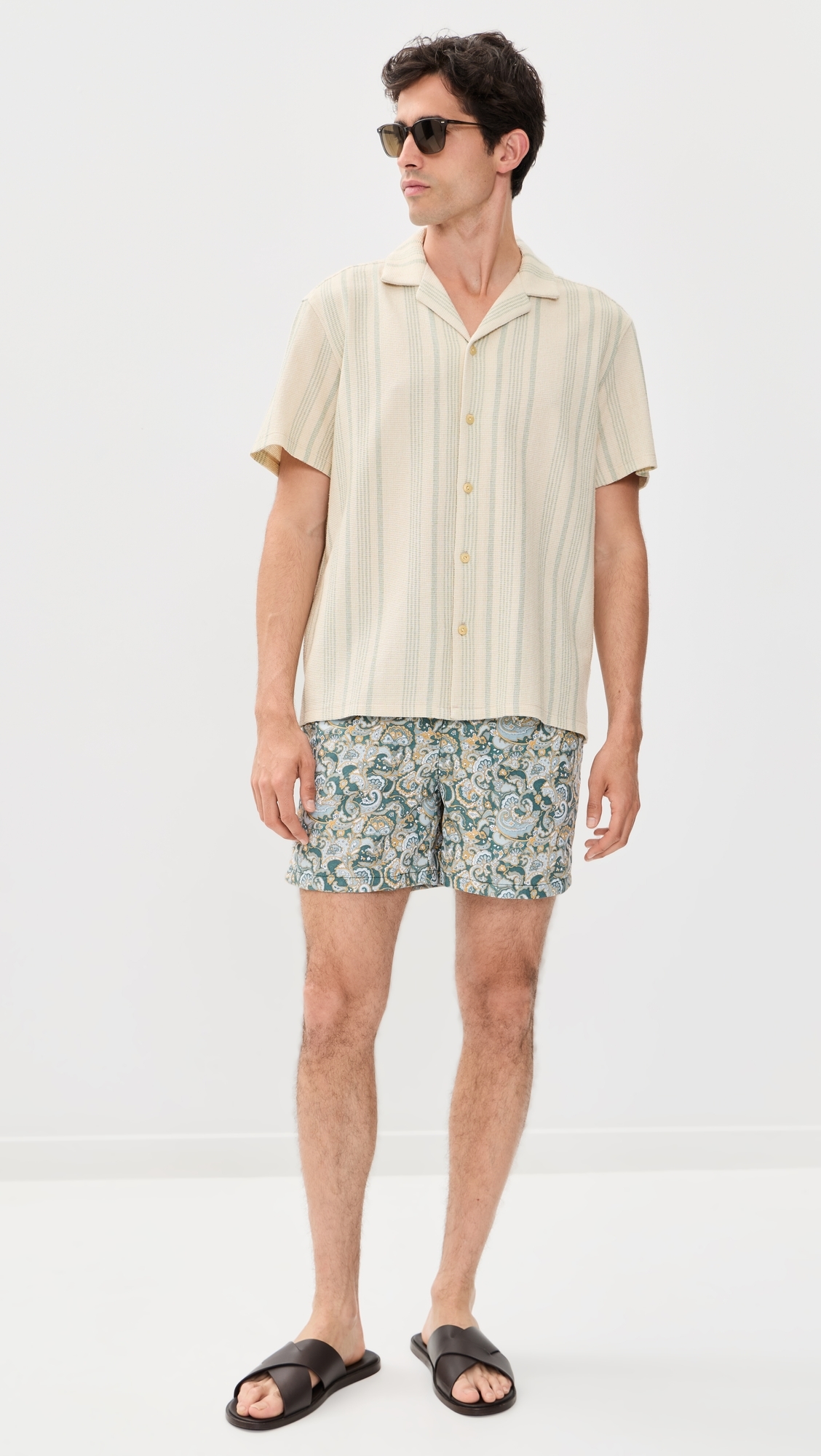 The Swimshorts Green/Mustard