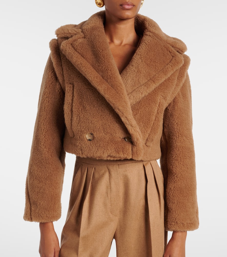 Santos cropped camel hair and silk jacket