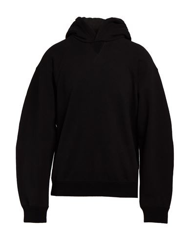 Man Sweatshirt Black Size 40 Cotton, Elastane