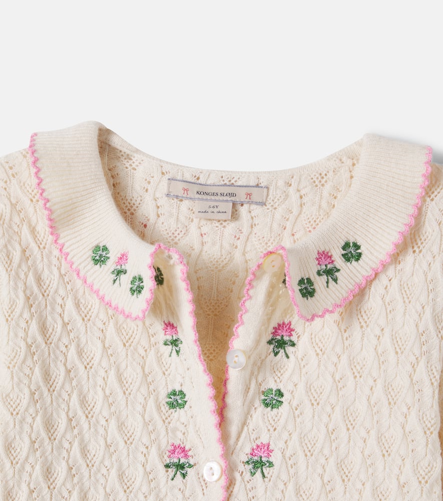 Konges Sløjd Rosier cotton, wool, and cashmere cardigan