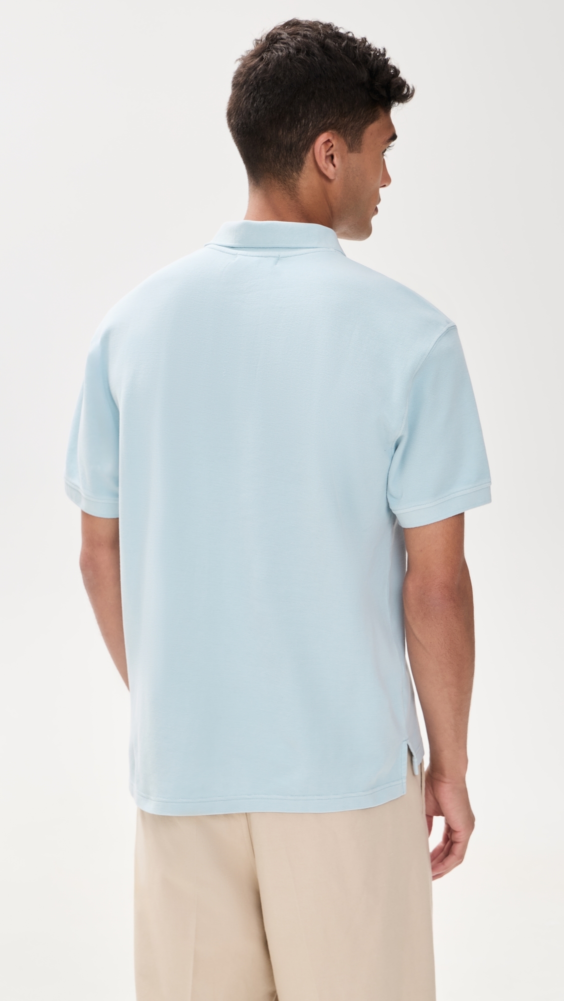 Ryan Short Sleeve Pique Polo Lavender Grey