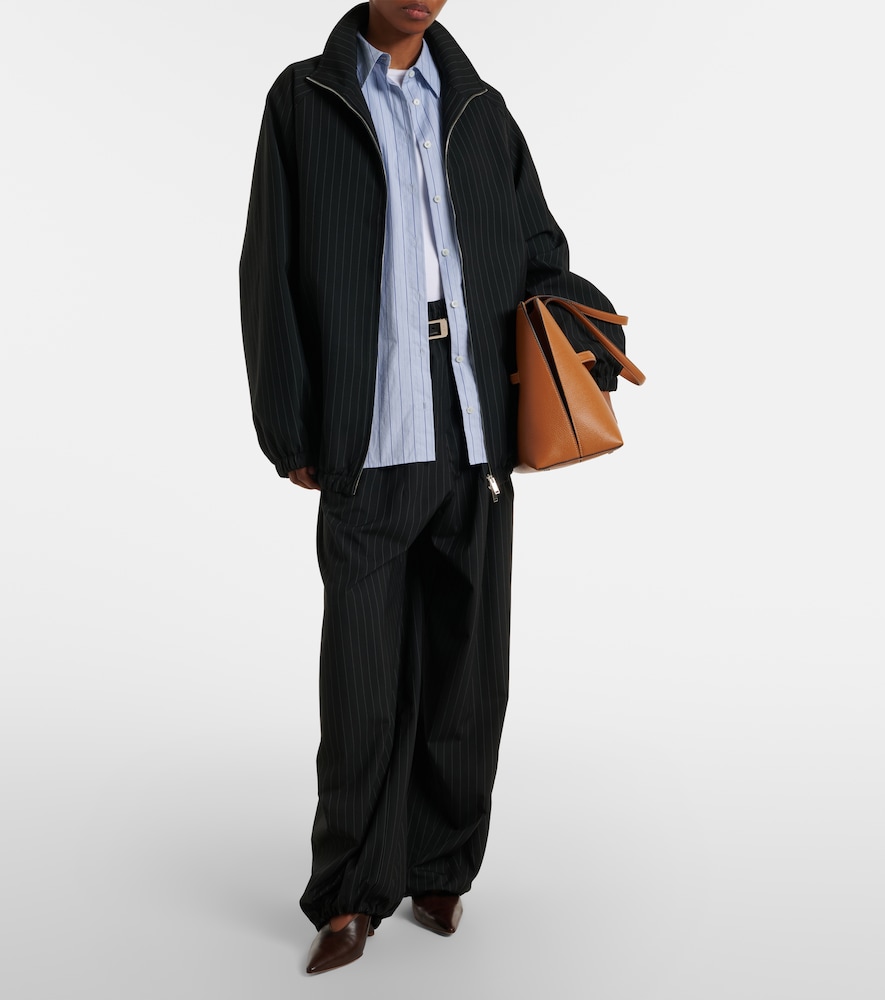 Oakdale pinstripe wide-leg pants