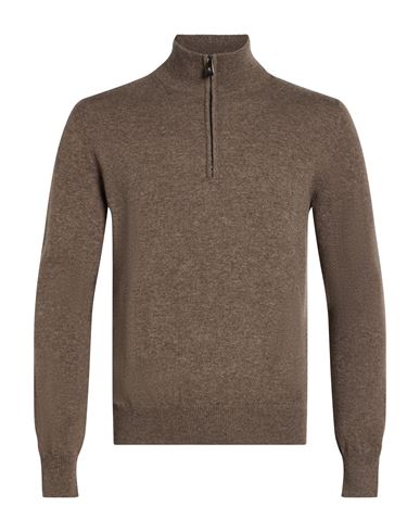 Man Turtleneck Taupe Size 48 Cashmere