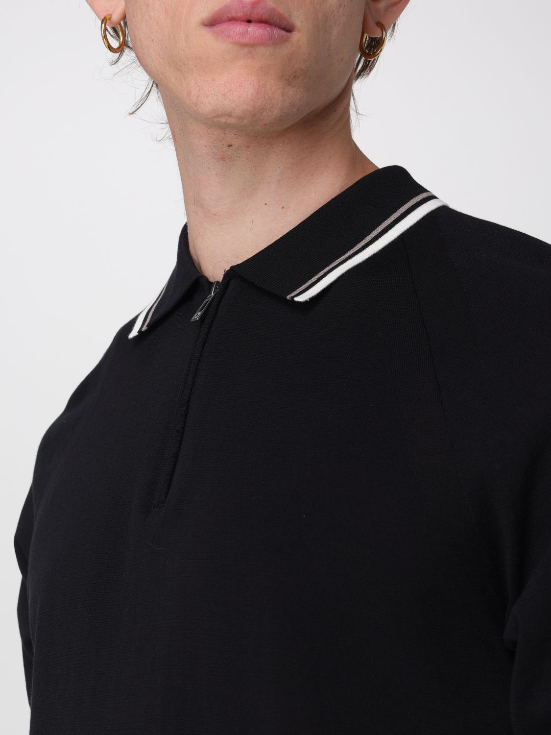 Polo Shirt Men color Black
