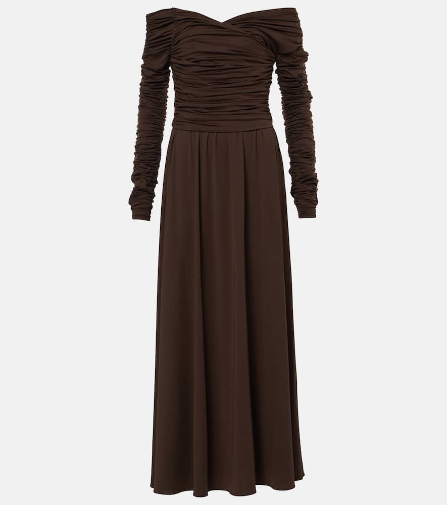 Charlotte off-shoulder jersey maxi dress