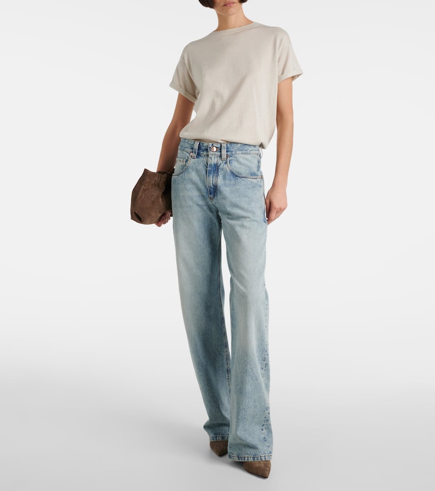 High-rise straight jeans
