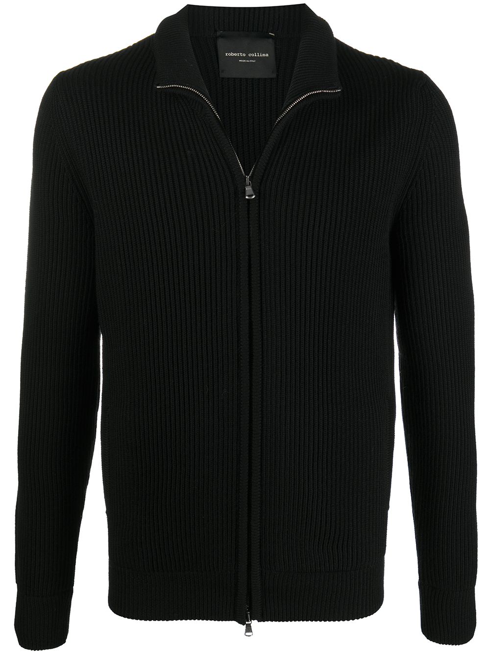 Roberto Collina ribbed knit zipped jumper - Black