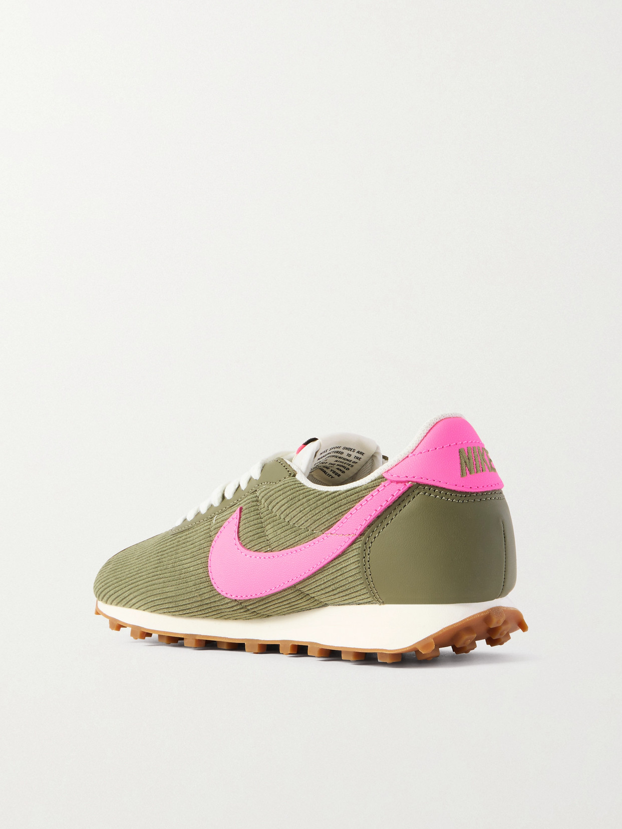 Ld-1000 Leather-trimmed Corduroy Sneakers - Green