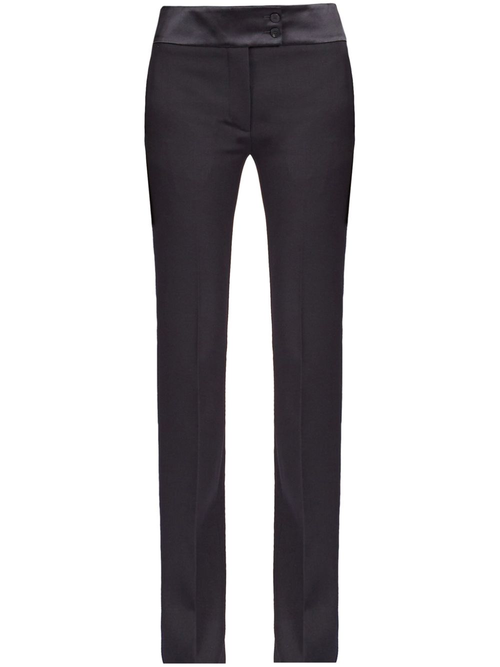 Tuxedo straight-leg tailored trousers - Black