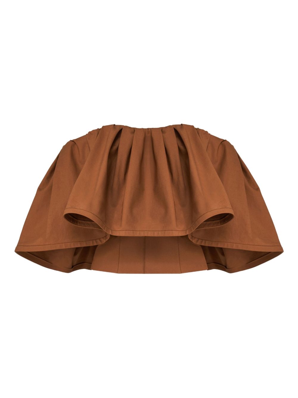 Ruffled top - Brown