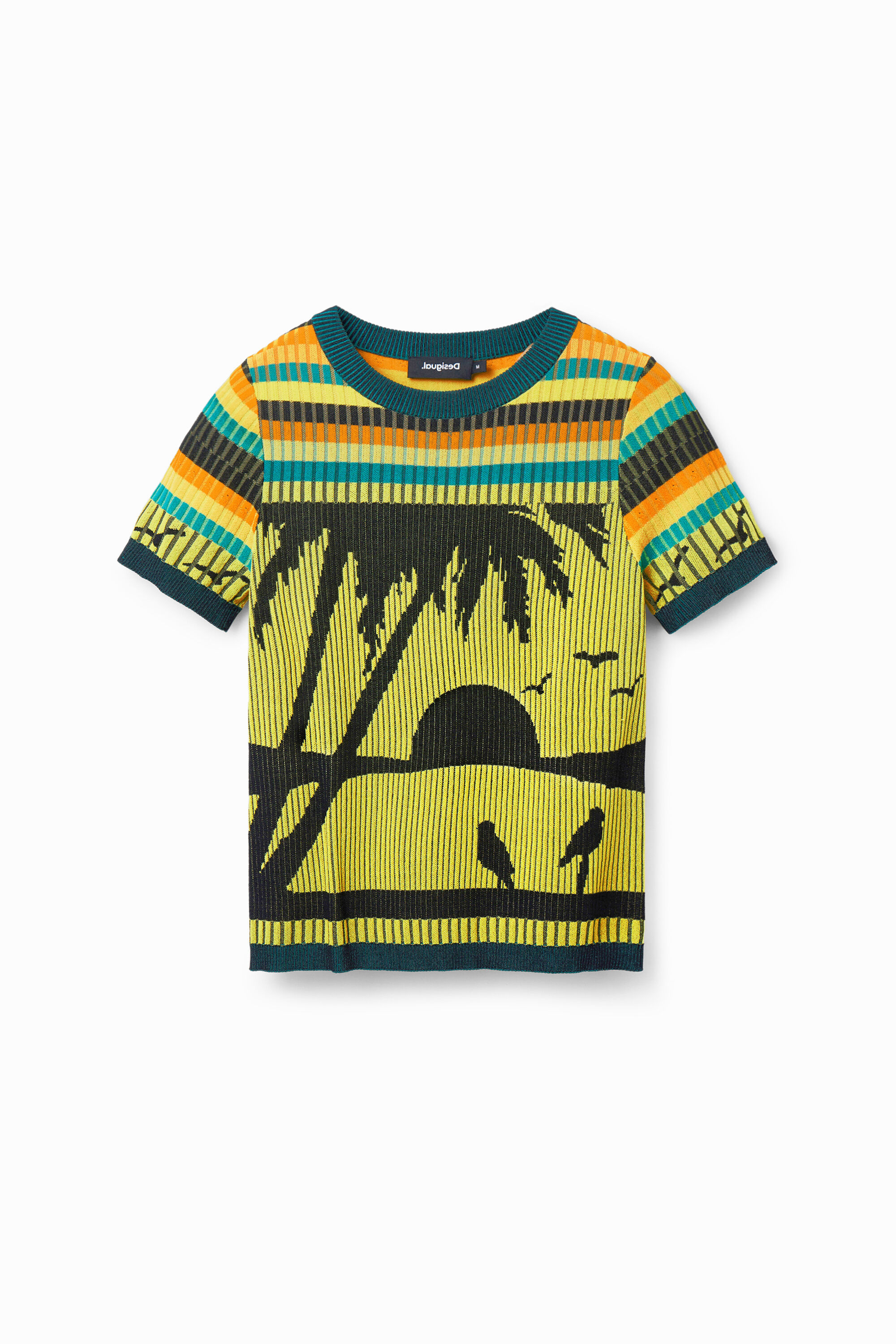 Knit landscape T-shirt