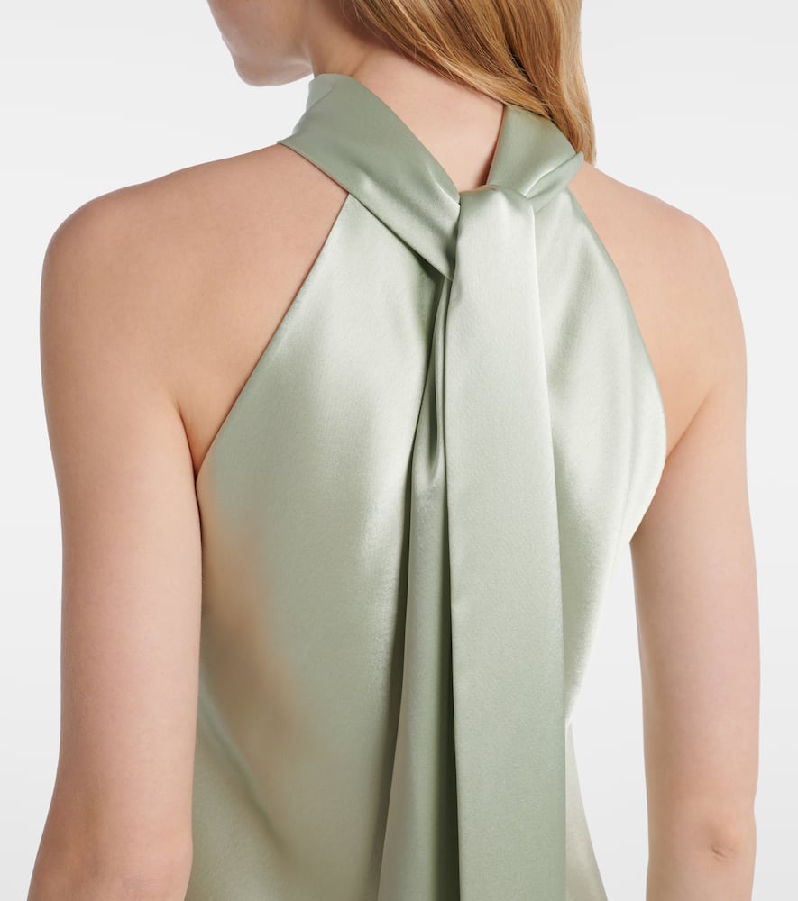 Sienna scarf-detail satin maxi dress