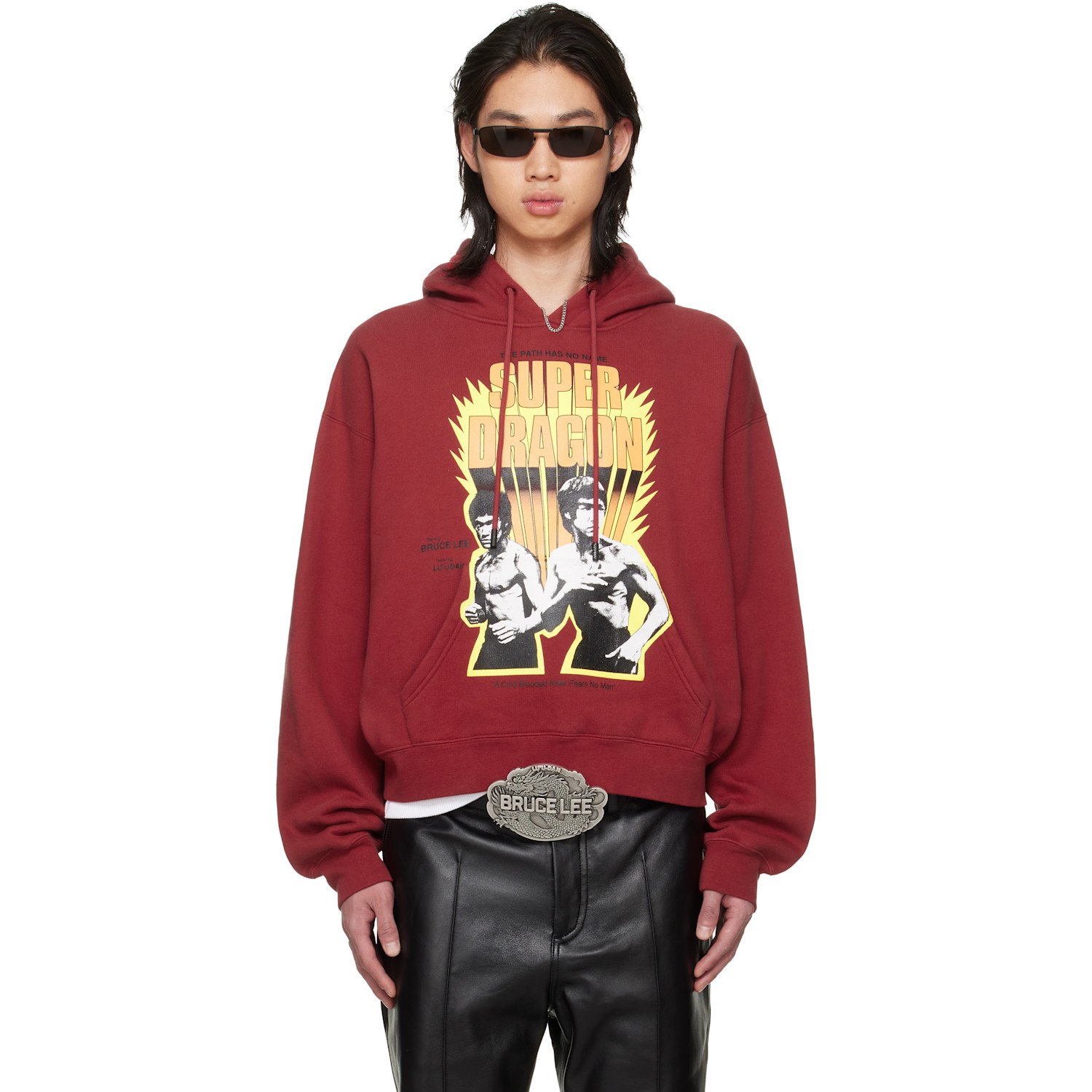 BRUCE LEE x LỰU ĐẠN Red Heavy Weight Gym Hoodie