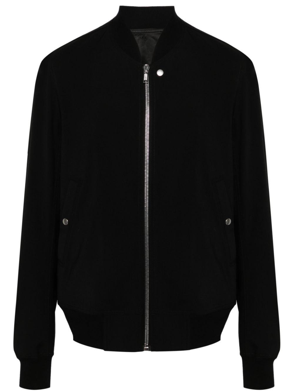 Crepe wool bomber jacket - Black