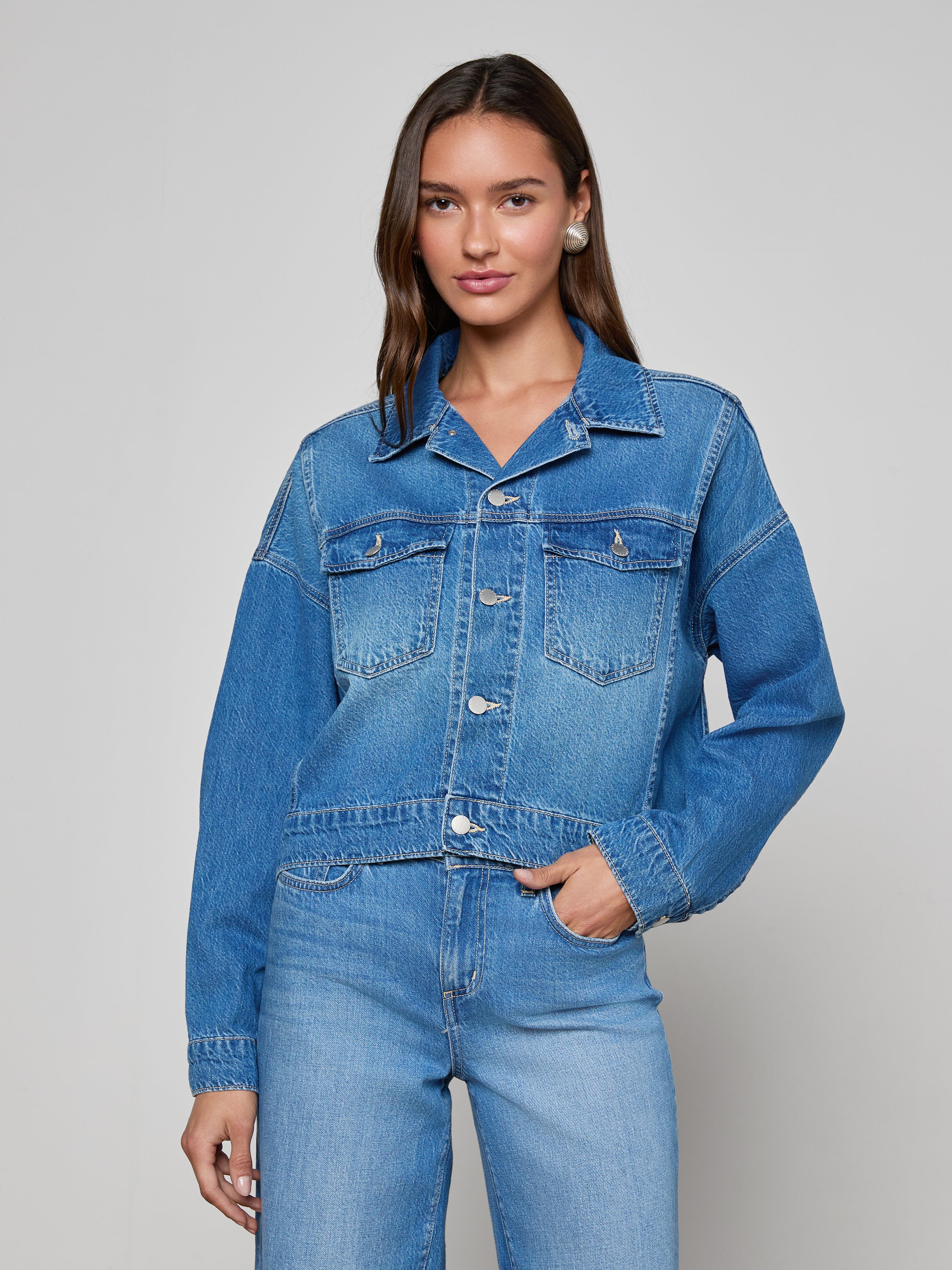 Vianney Jean Jacket In Figueroa