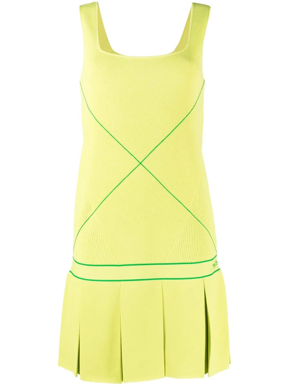 Sleeveless Drop-Waist Tennis Dress — Yellow