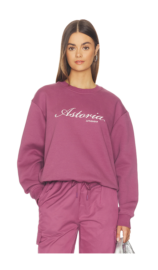 Astoria Oversized Sweatshirt in Mauve. L. Also in M, S