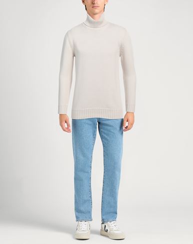 Man Turtleneck Beige Size 38 Merino Wool