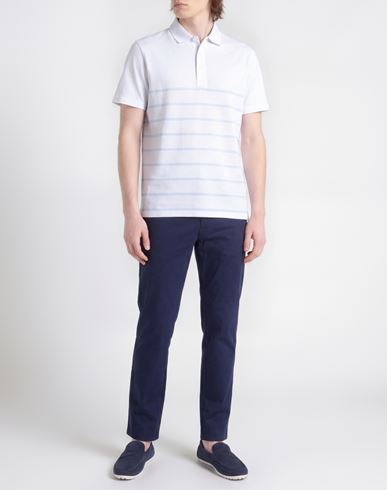 Man Polo shirt White Size L Cotton