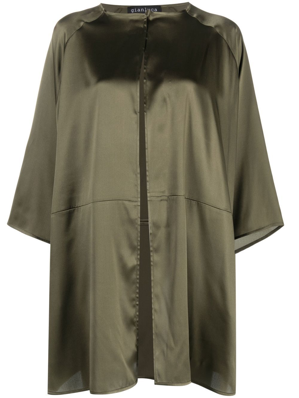 Satin-finish lightweight coat - Green