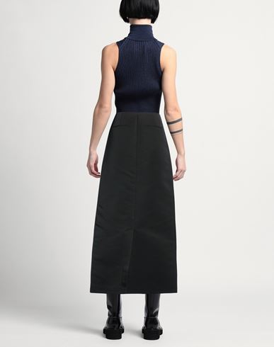 Co. go Woman Maxi skirt Black Size 10 Polyester, Cotton