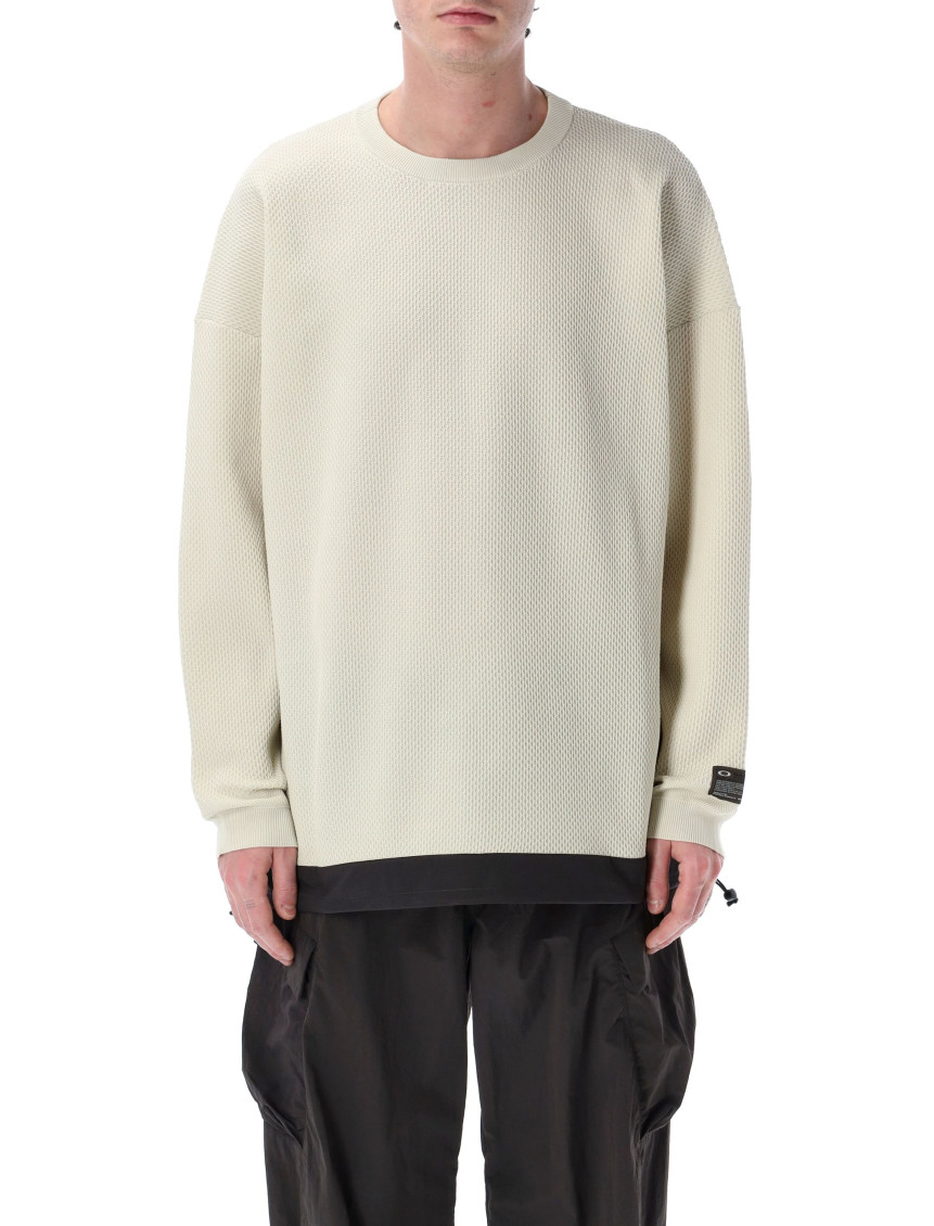 Beige Crewneck Logo Sweatshirt