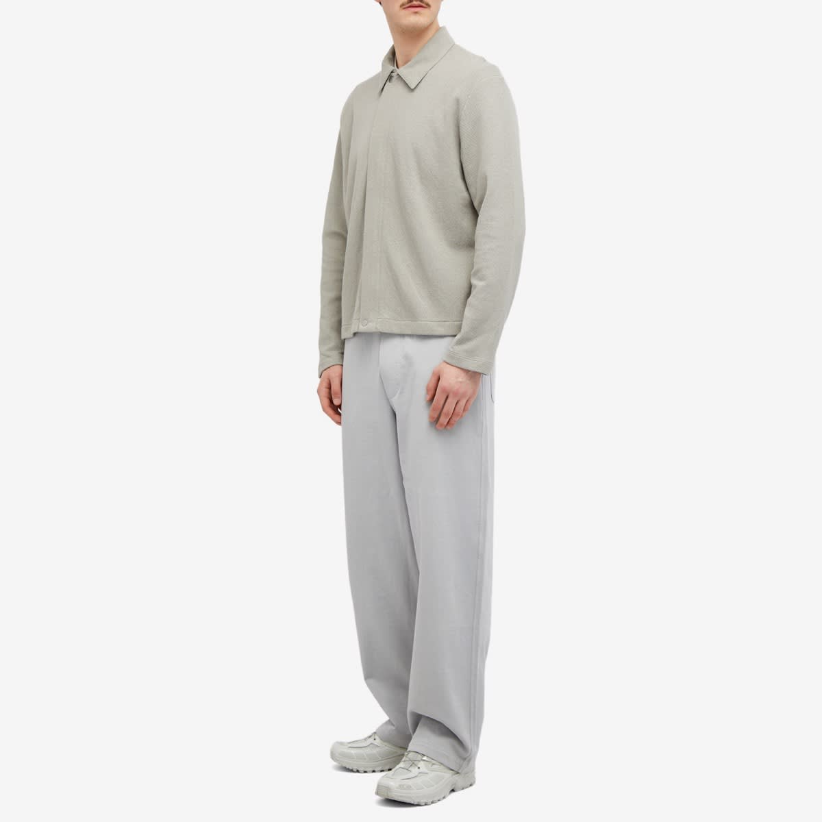 Men's Double Knit Jacket in Post Grey