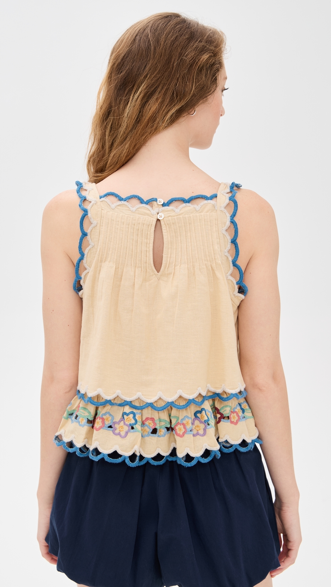 Sea Melinda Emb Tank Top Ecru 