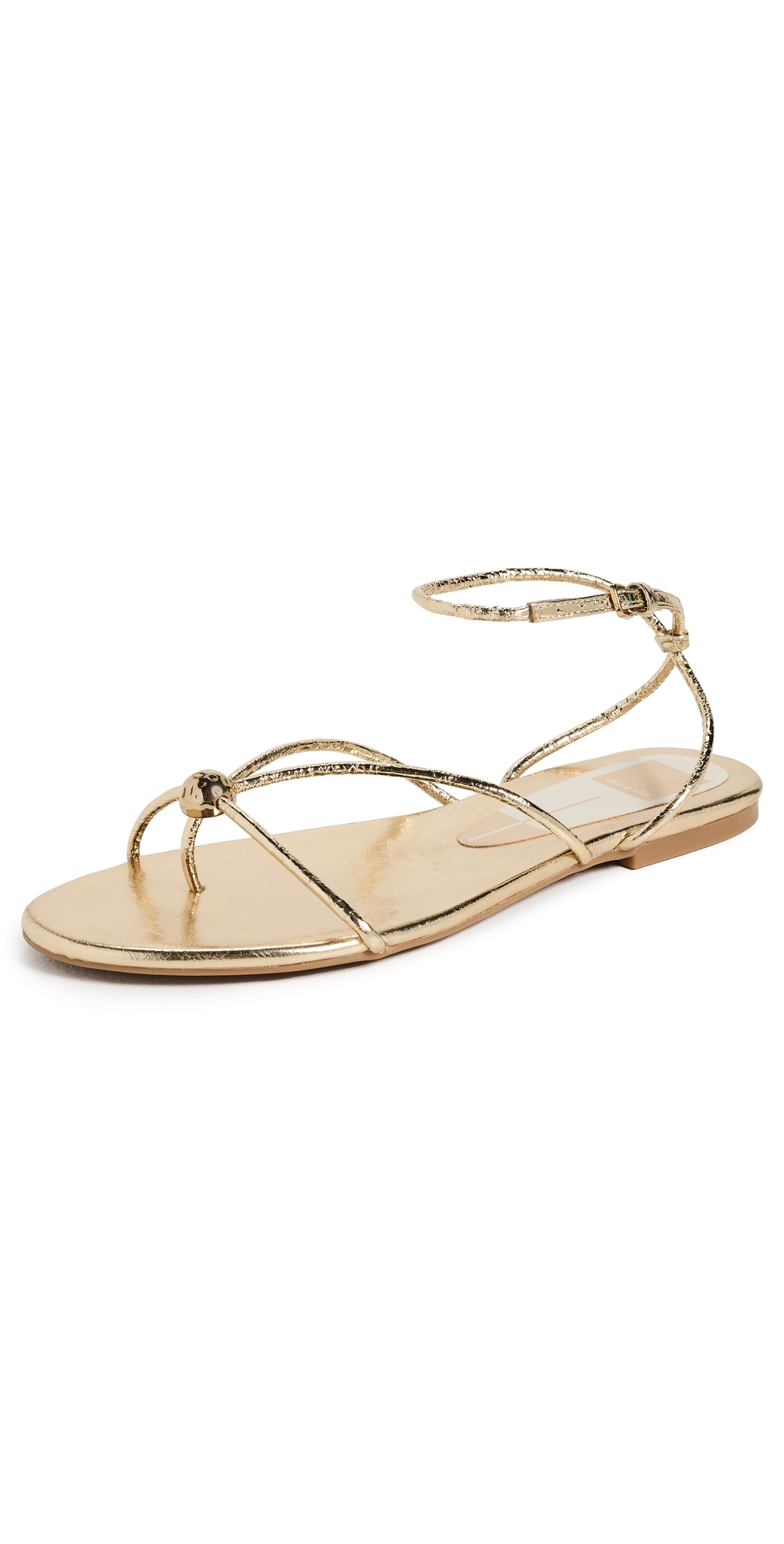 Dolce Vita Kenley Sandals Gold Distressed Leather