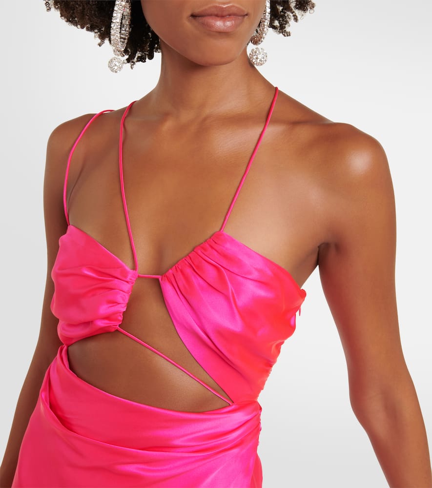 The Sei Asymmetric silk satin gown