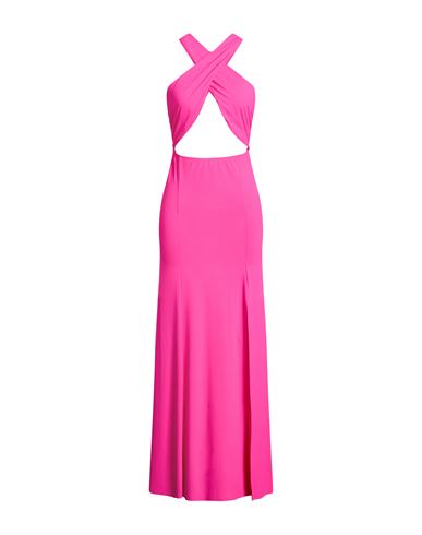 Woman Maxi dress Fuchsia Size L Polyamide, Elastane