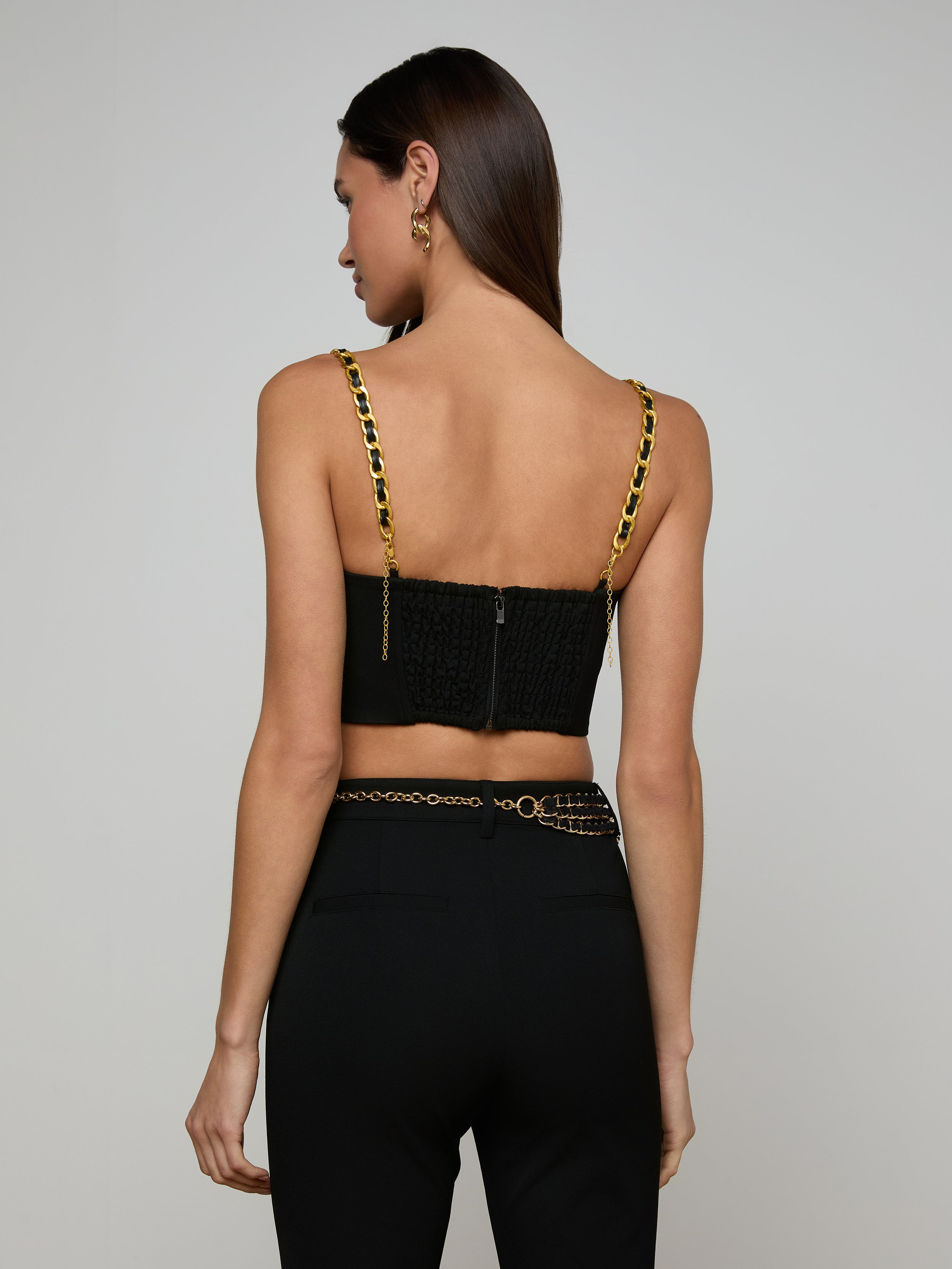 Sophia Chain Bralette In Black