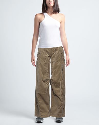 Act N°1 Woman Pants Military green Size M Cotton