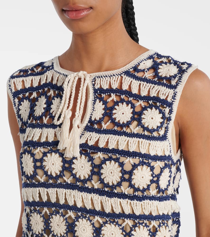 Crochet cotton minidress