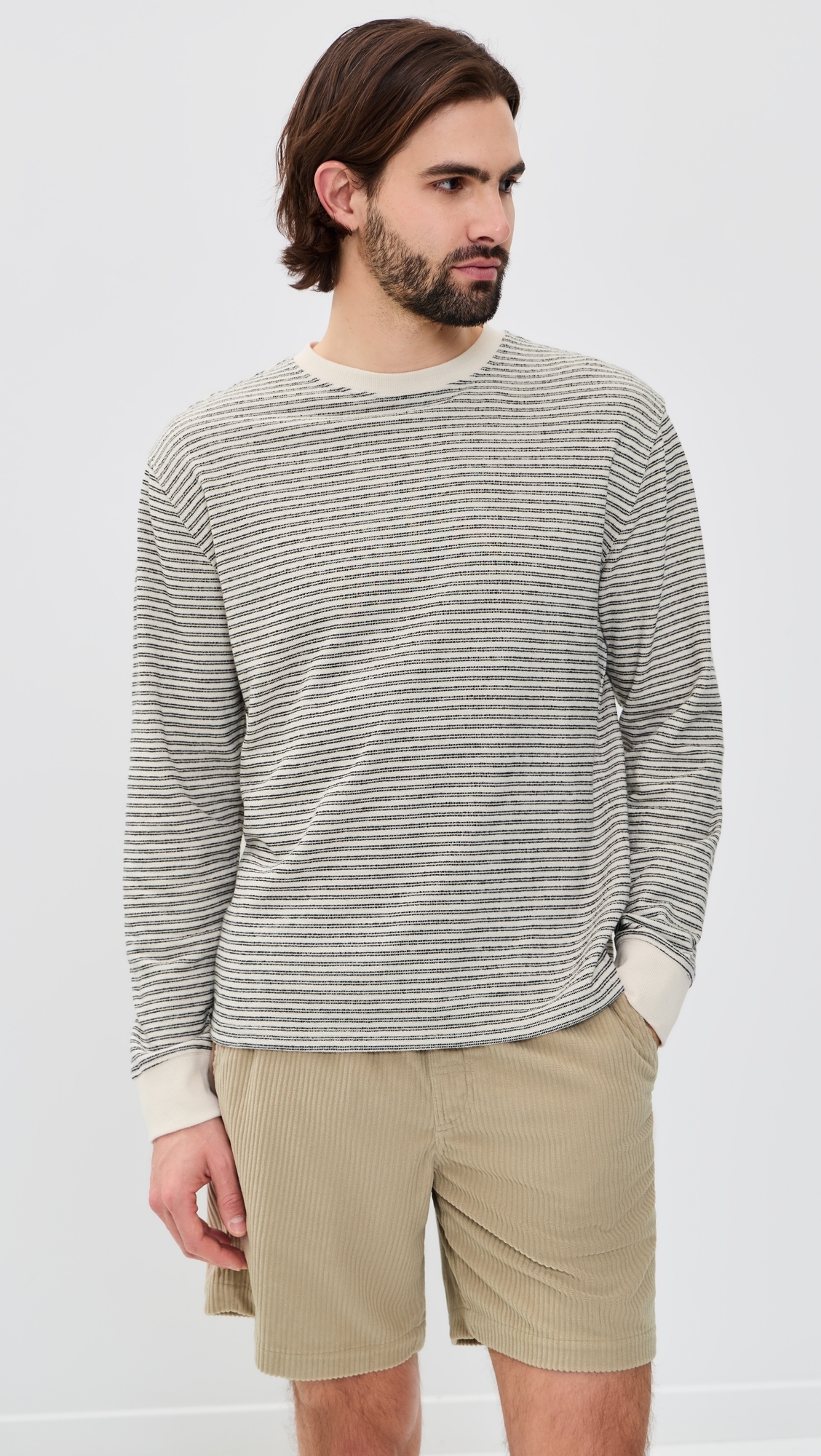 Sundown Terry Crewneck Nautical Stripe