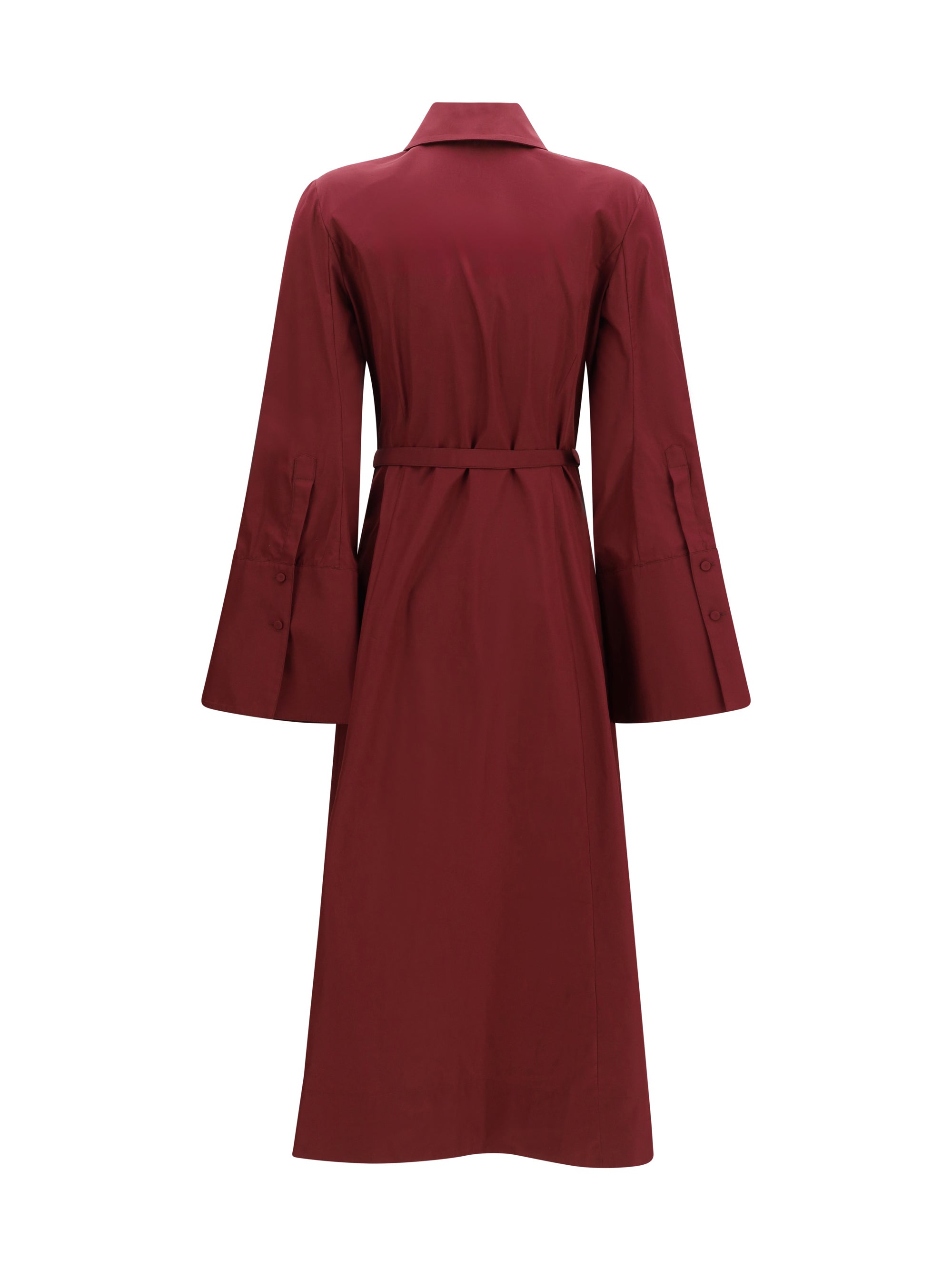 Carmina Maxi Shirtdress — Bordeaux