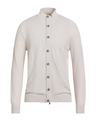 Man Cardigan Beige Size 42 Cotton