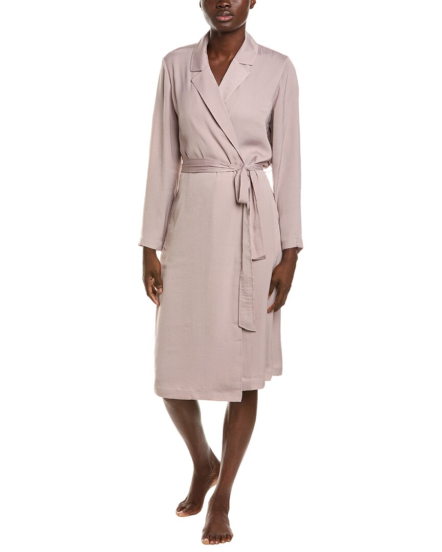 Washed Satin Notch Collar Robe