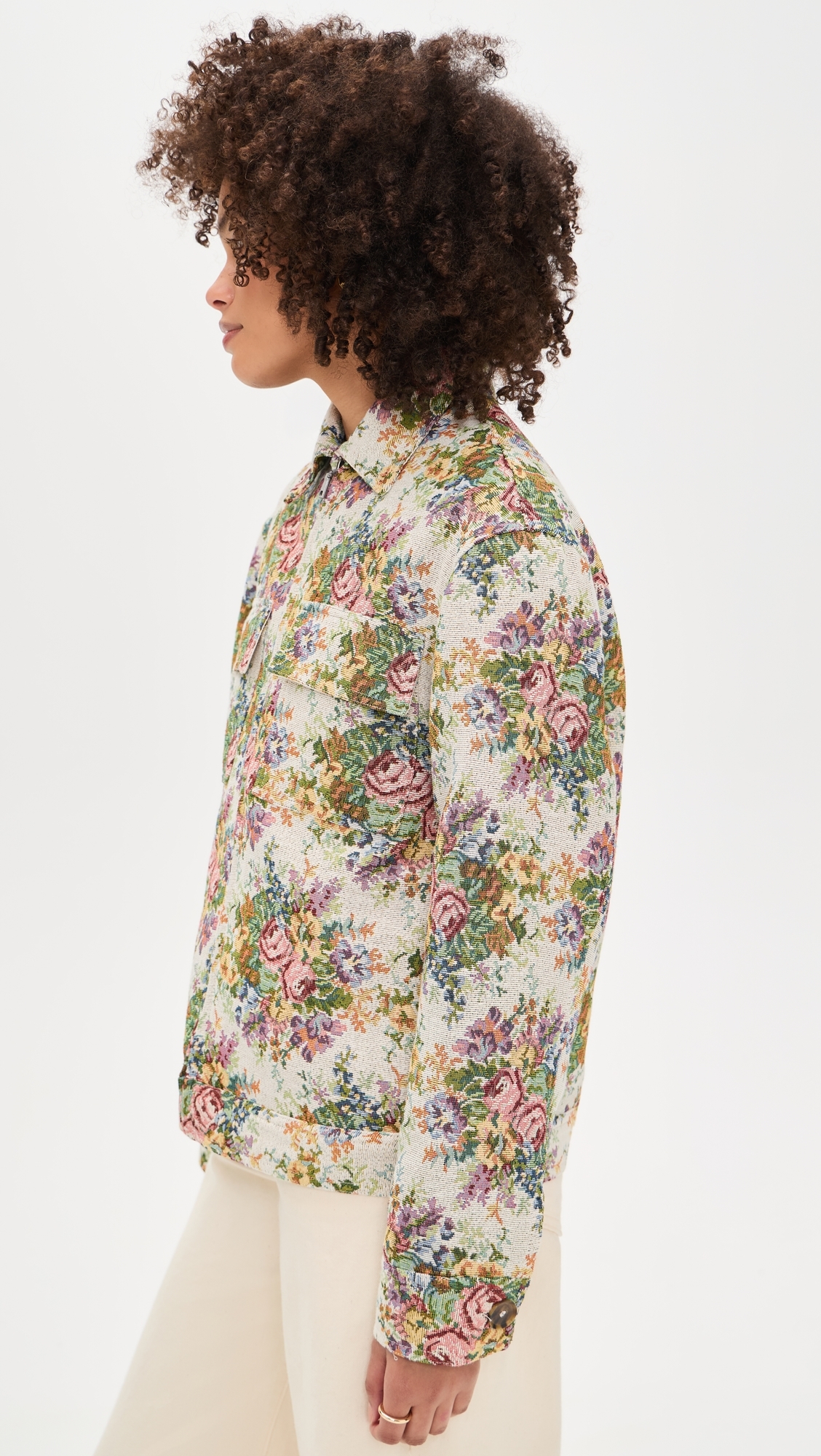 The Birdie Jacket Floral Jacquard