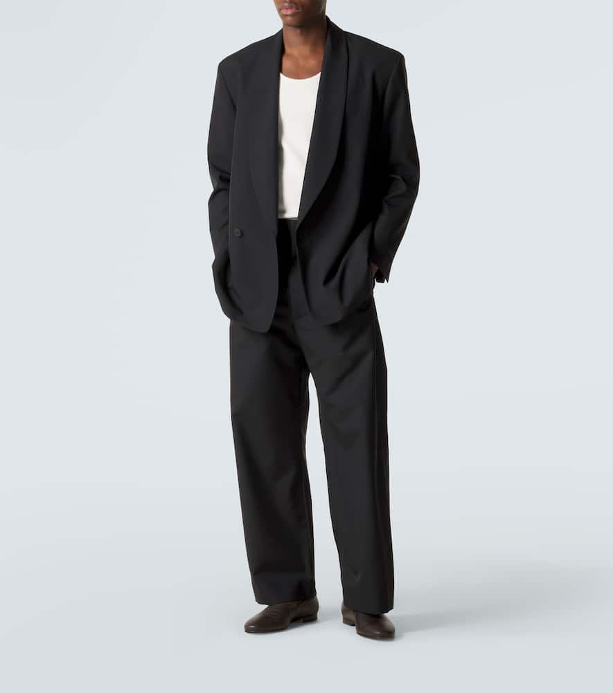 Virgin wool straight pants