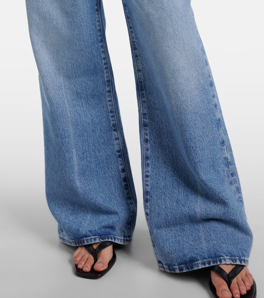 Loose mid-rise wide-leg jeans
