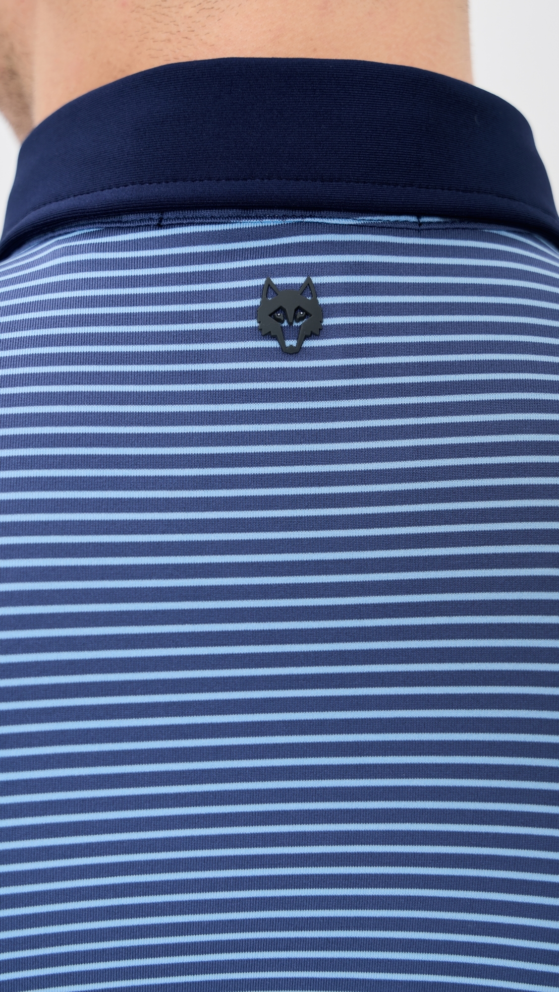 Aurora Striped Polo Falcon/Wolf Blue