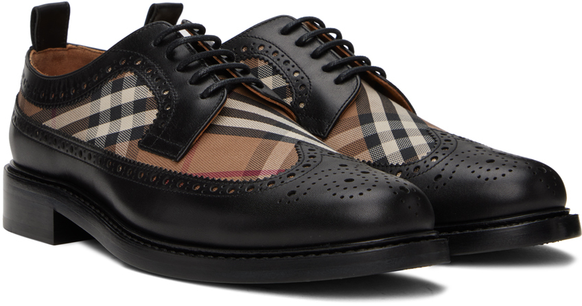 Black Vintage Check Derby Shoes