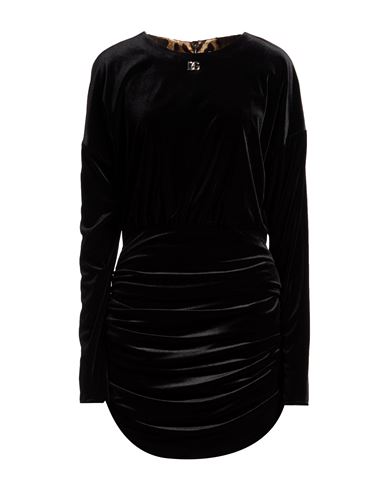 Woman Mini dress Black Size 10 Polyester, Rubber