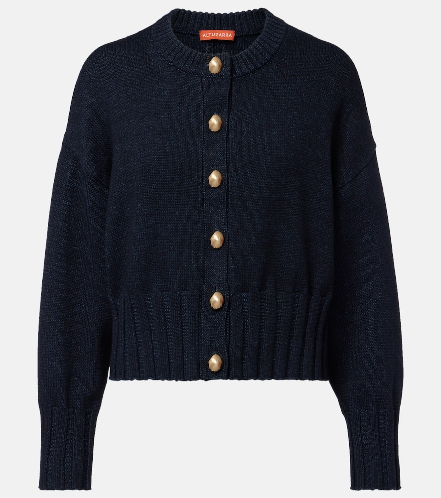 Liam cotton and silk-blend cardigan