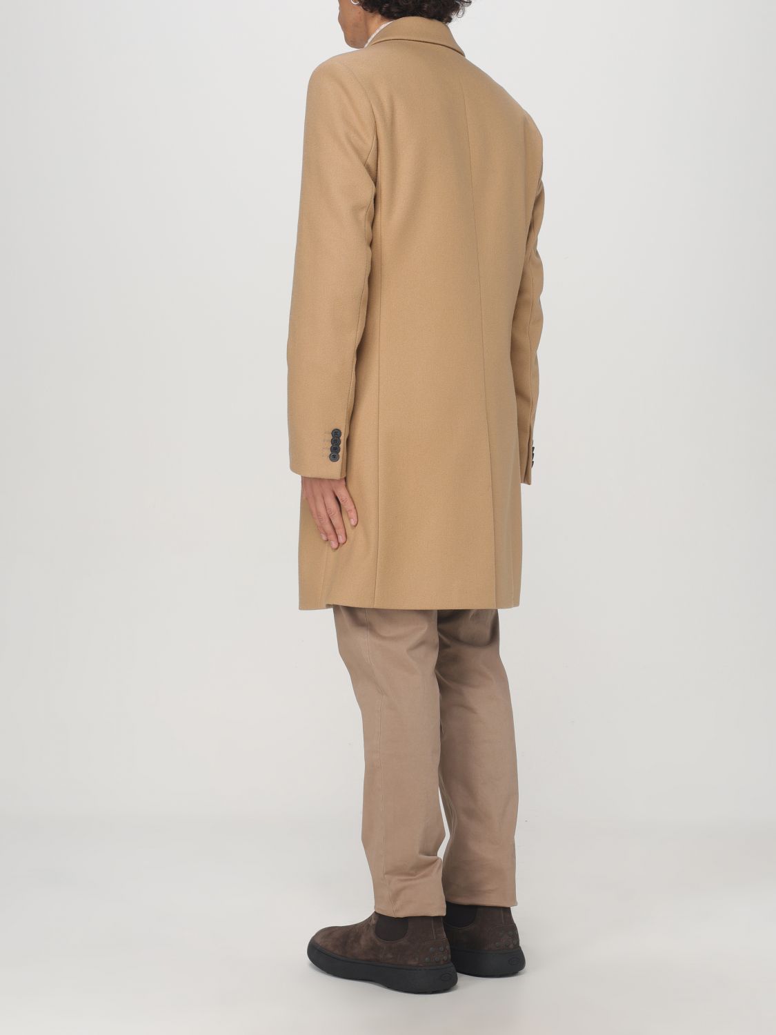 Coat Men color Beige