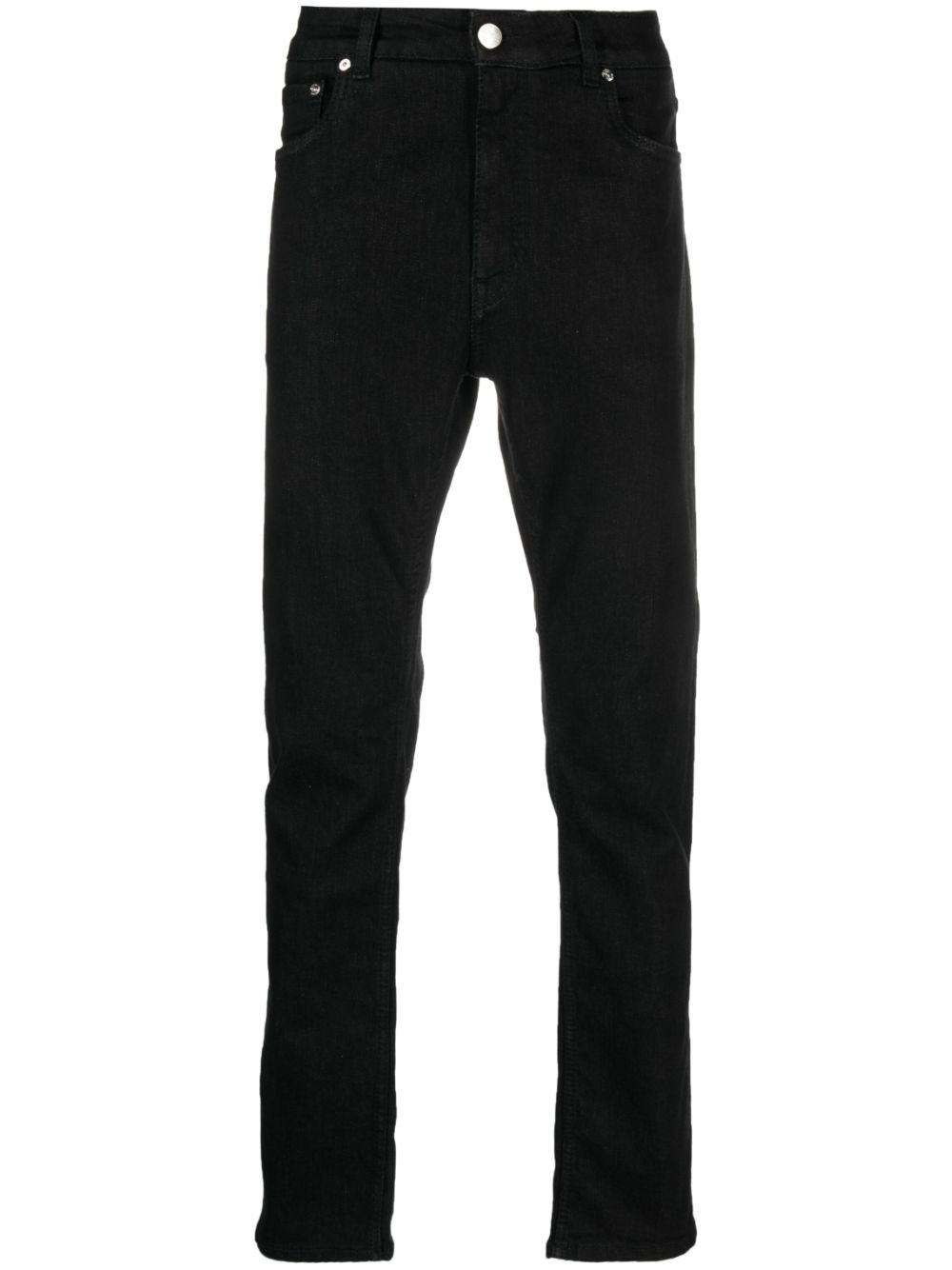 Mid-rise straight-leg jeans - Black