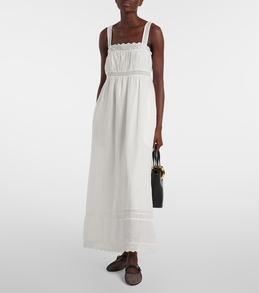 Grace lace-trimmed maxi dress