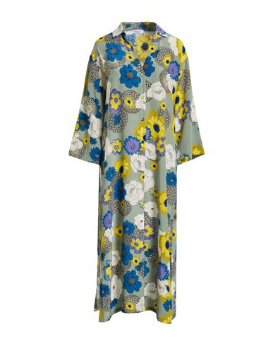 Woman Midi dress Sage green Size 0 Silk